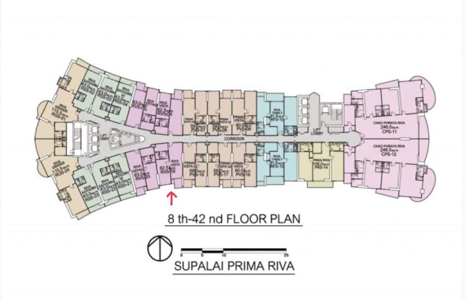 ให้เช่าคอนโด Supalai Prima Riva  1นอน 1น้ำ พร้อมเฟอร์พร้อมอยู่