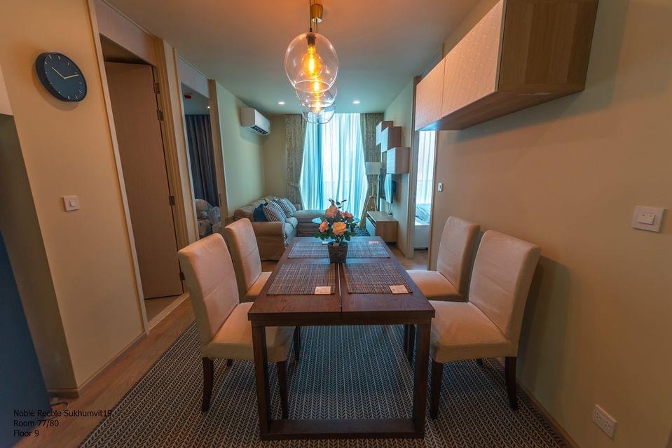 For Sale 2 bedrooms Noble Recole Sukhumvit 19 Condo High floor Near BTS Asoke Fully furnished Ready to move in