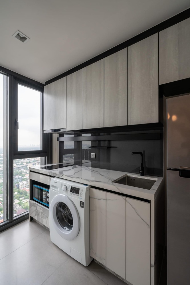 For Sale Duplex 1 bedroom The Line Sukhumvit 101 Condo High floor Near BTS Punnawithi Fully furnished Ready to move in